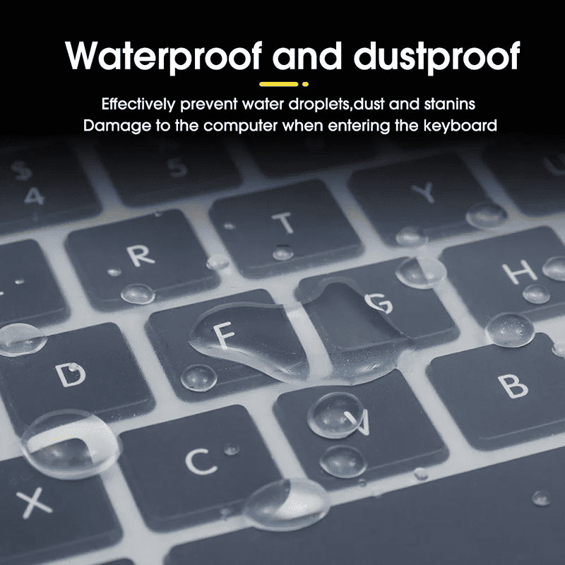 Universal Silicone Laptop Keyboard Protector Skin - Dustproof, Waterproof, Clear Film