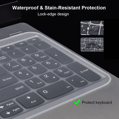 Universal Silicone Laptop Keyboard Protector Skin - Dustproof, Waterproof, Clear Film