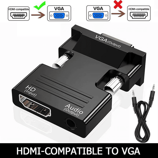 Premium HDMI to VGA Adapter Converter, Full HD 1080P with Audio Output