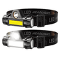 Powerful COB LED USB Rechargeable Headlamp - Super Bright, Magnetic, Waterproof Head Torch