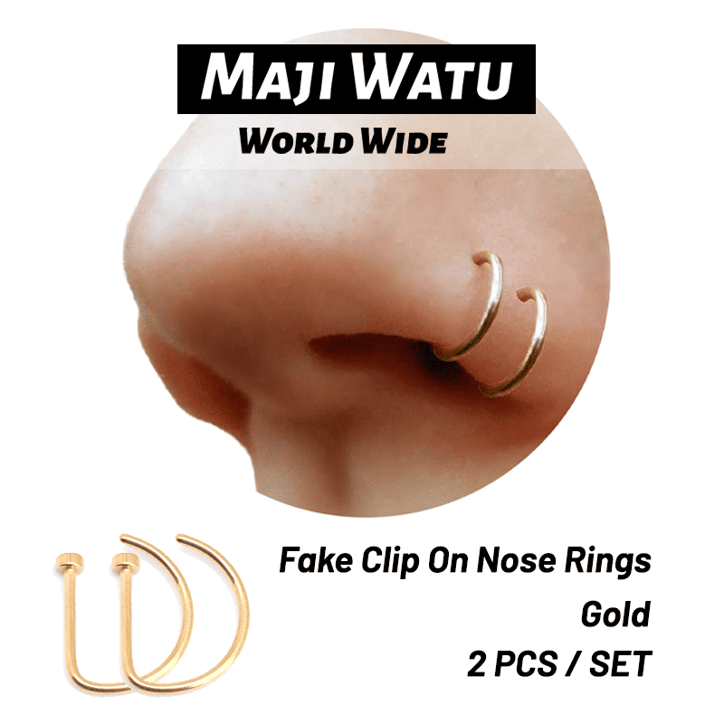 Versatile Fake Clip-On Nose Rings: Tiny Faux Piercing Hoops, No Piercing Required