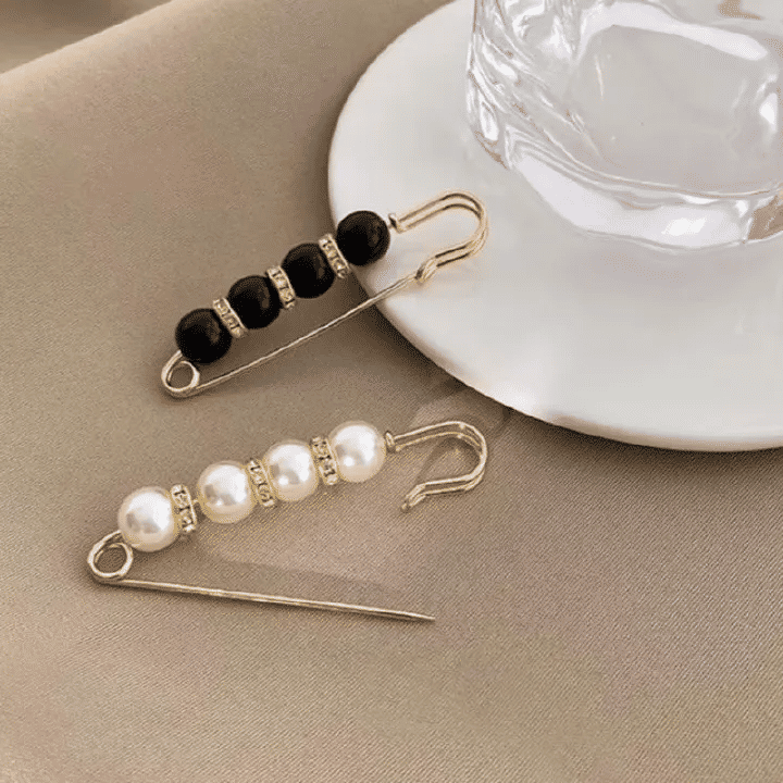 Elegant Imitating Pearl Brooch Pins Set for Waist Reduction & Decor