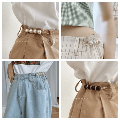 Elegant Imitating Pearl Brooch Pins Set for Waist Reduction & Decor