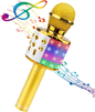 Professional Wireless Karaoke Microphone with LED Lights, Studio, Home KTV
