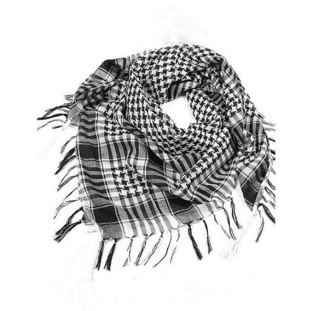Versatile Tactical Arab Scarf: Lightweight Plaid Head Wrap for All-Season Comfort