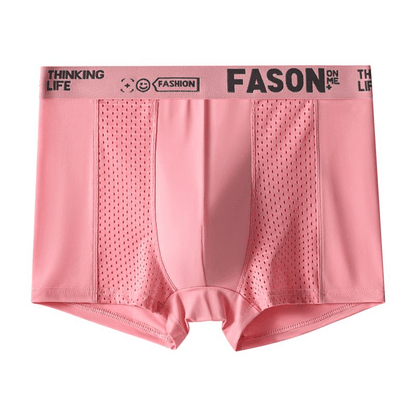 4-Pack Men's Ice Silk Breathable Antibacterial Quick-Dry Boxer Briefs