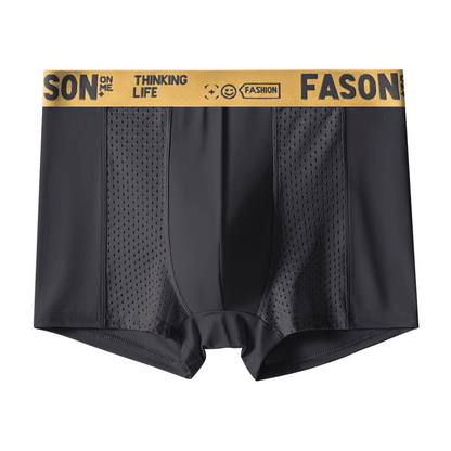 4-Pack Men's Ice Silk Breathable Antibacterial Quick-Dry Boxer Briefs