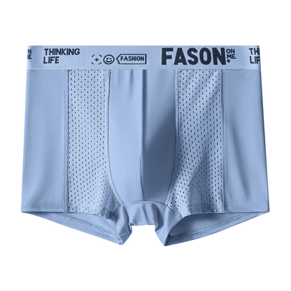 4-Pack Men's Ice Silk Breathable Antibacterial Quick-Dry Boxer Briefs