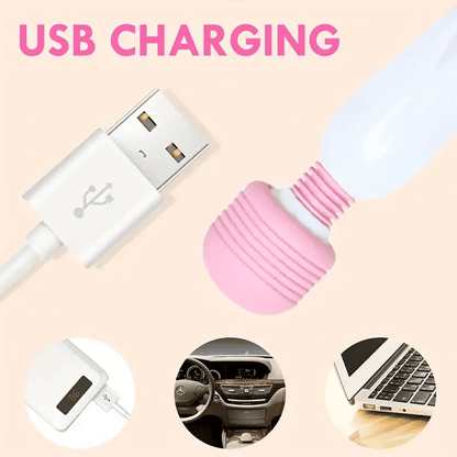 Powerful Rechargeable AV Stick Vibrator for Women with 360° Rotating Function