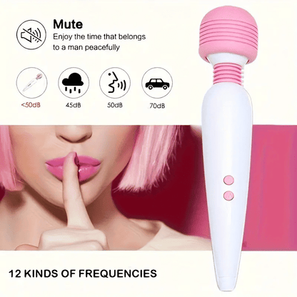 Powerful Rechargeable AV Stick Vibrator for Women with 360° Rotating Function
