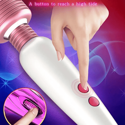 Powerful Rechargeable AV Stick Vibrator for Women with 360° Rotating Function