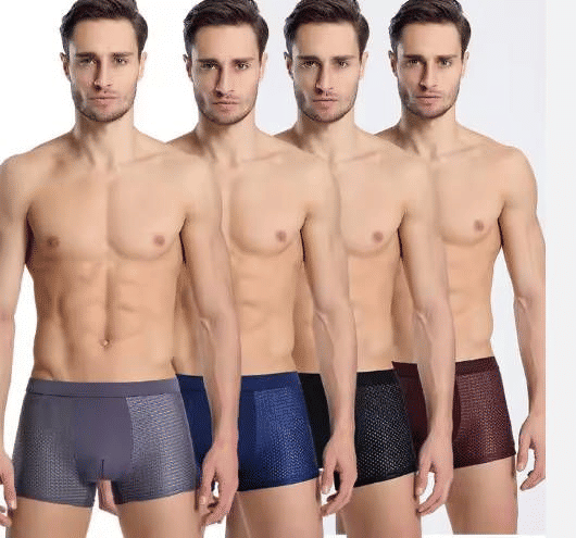 Premium 4-Pack Men's Breathable Boxer Briefs, Soft Polyurethane Blend, Mixed Colors, Size L