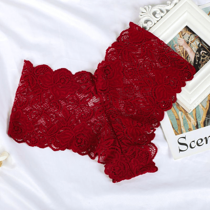 5-Pack Plus Size Seductive Lace Boyshorts Panties – Comfortable Low Waist Underwear