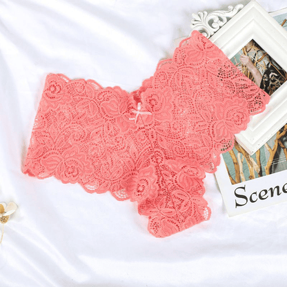 5-Pack Plus Size Seductive Lace Boyshorts Panties – Comfortable Low Waist Underwear