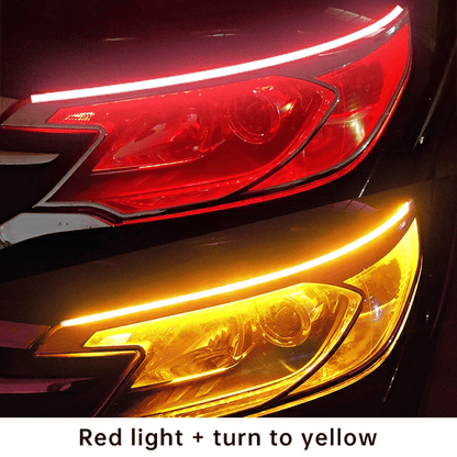 Flexible LED DRL Waterproof Strip Lights: White DRL, Amber Sequential Turn Signal