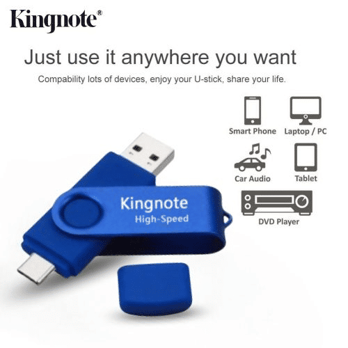 High-Speed USB-C OTG Flash Drive, Dual Connector for Phone & PC, 32GB/64GB