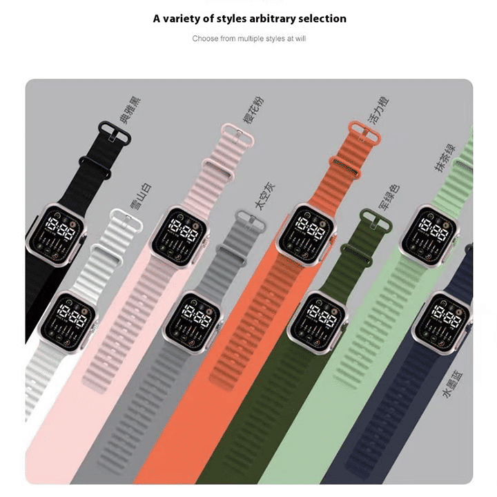 Unisex LED Digital Sports Watch: Colorful Silicone Electronic Wristwatch for Students