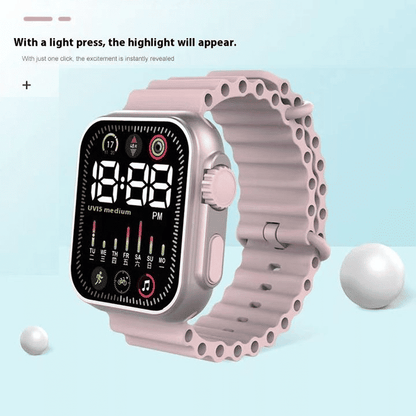 Unisex LED Digital Sports Watch: Colorful Silicone Electronic Wristwatch for Students