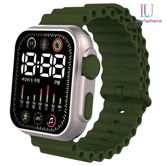Unisex LED Digital Sports Watch: Colorful Silicone Electronic Wristwatch for Students