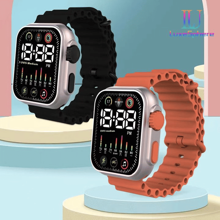 Unisex LED Digital Sports Watch: Colorful Silicone Electronic Wristwatch for Students