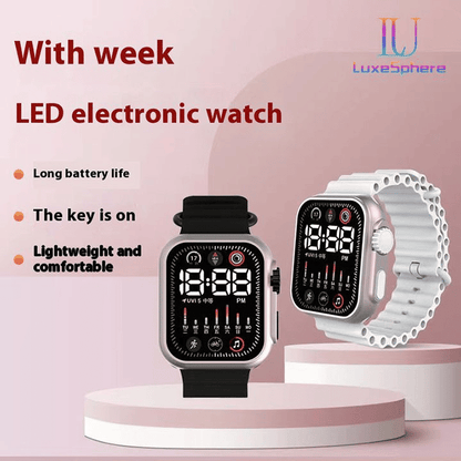 Unisex LED Digital Sports Watch: Colorful Silicone Electronic Wristwatch for Students