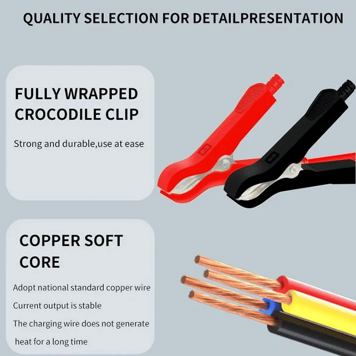 12V 6A Smart Car Battery Charger, Automatic Pulse Repair LCD Display for AGM GEL Lead-Acid