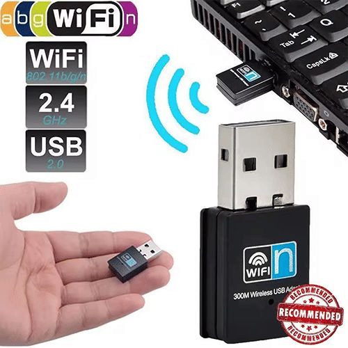 High-Speed 300Mbps 2.4GHz USB WiFi Adapter for Laptop Network Extension
