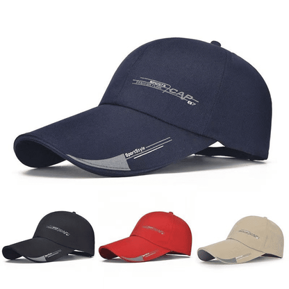 Men's Long-Brim Korean Baseball Cap - Outdoor Fishing Sunshade Travel Hat