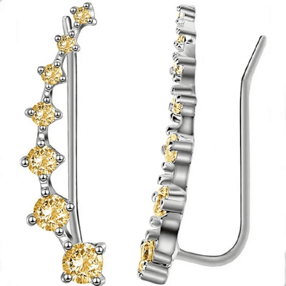 Elegant Seven Star Zircon Diamond Stud Earrings for Women, High-Grade Luxury Jewelry