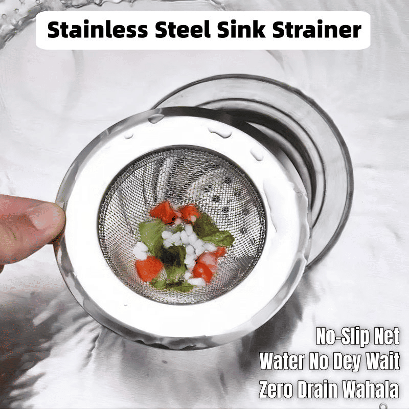 Premium Stainless Steel Sink Strainer Filter, 2-Pack Durable Kitchen Drain Stopper