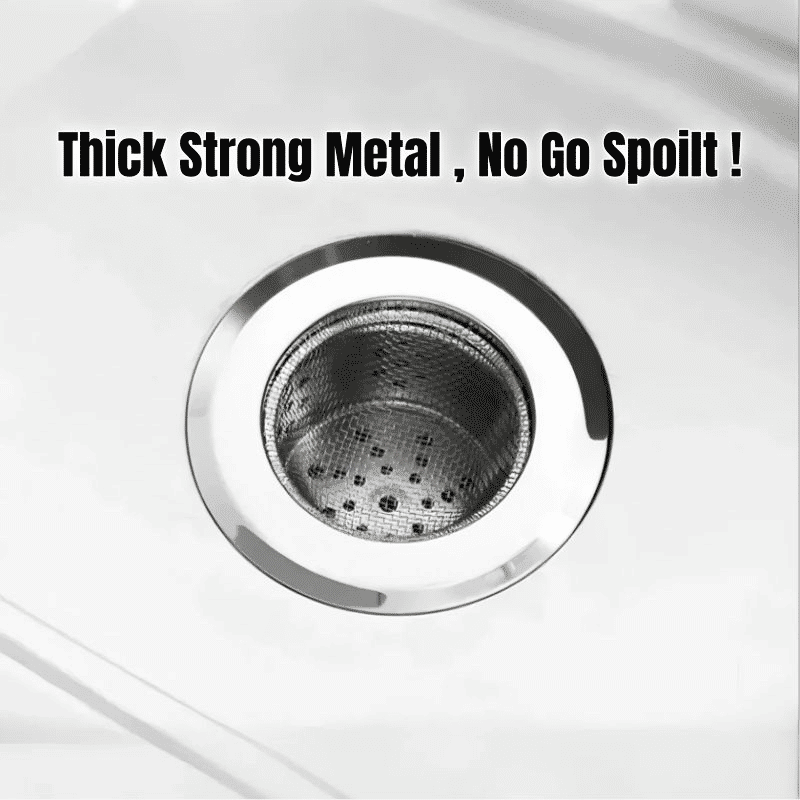 Premium Stainless Steel Sink Strainer Filter, 2-Pack Durable Kitchen Drain Stopper