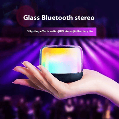 Transparent Sci-Fi Portable Bluetooth Speaker, Multi-Color LED Lights, Mini Soundbox
