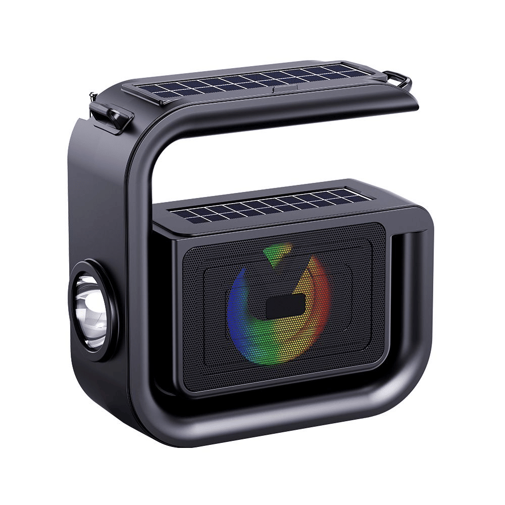 Solar Bluetooth Speaker with Torch Light: Portable, Loud Sound, Long Endurance