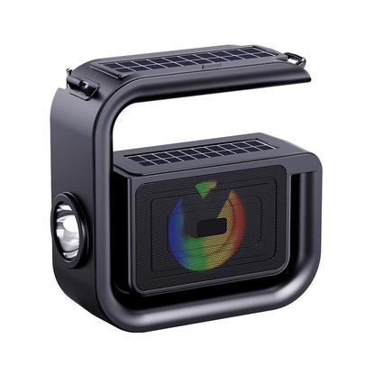 Solar Bluetooth Speaker with Torch Light: Portable, Loud Sound, Long Endurance