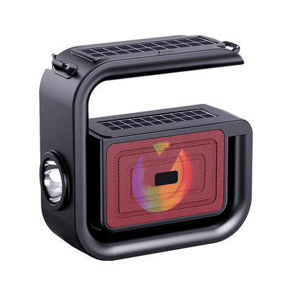 Solar Bluetooth Speaker with Torch Light: Portable, Loud Sound, Long Endurance