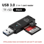 High-Speed USB 3.0 Multi-Functional 2-in-1 TF SD Card Reader for Devices