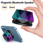 Mini Magnetic RGB Bluetooth Speaker, Diamond Design, Phone Stand, TWS Pairing
