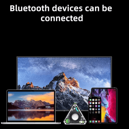 Magnetic Portable Bluetooth 5.3 Speaker: Deep Bass, LED Light, Wireless Audio