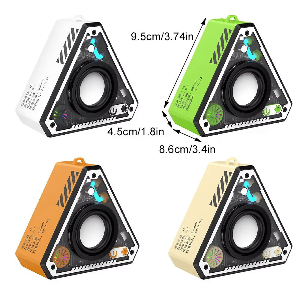 Magnetic Portable Bluetooth 5.3 Speaker: Deep Bass, LED Light, Wireless Audio