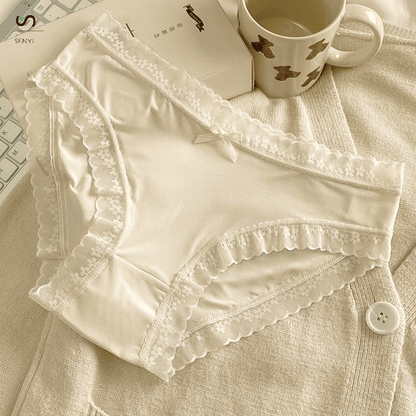 SENYI 7-Pack Ice Silk Seamless Breathable Quick-Dry Low-Waist Lace Panties
