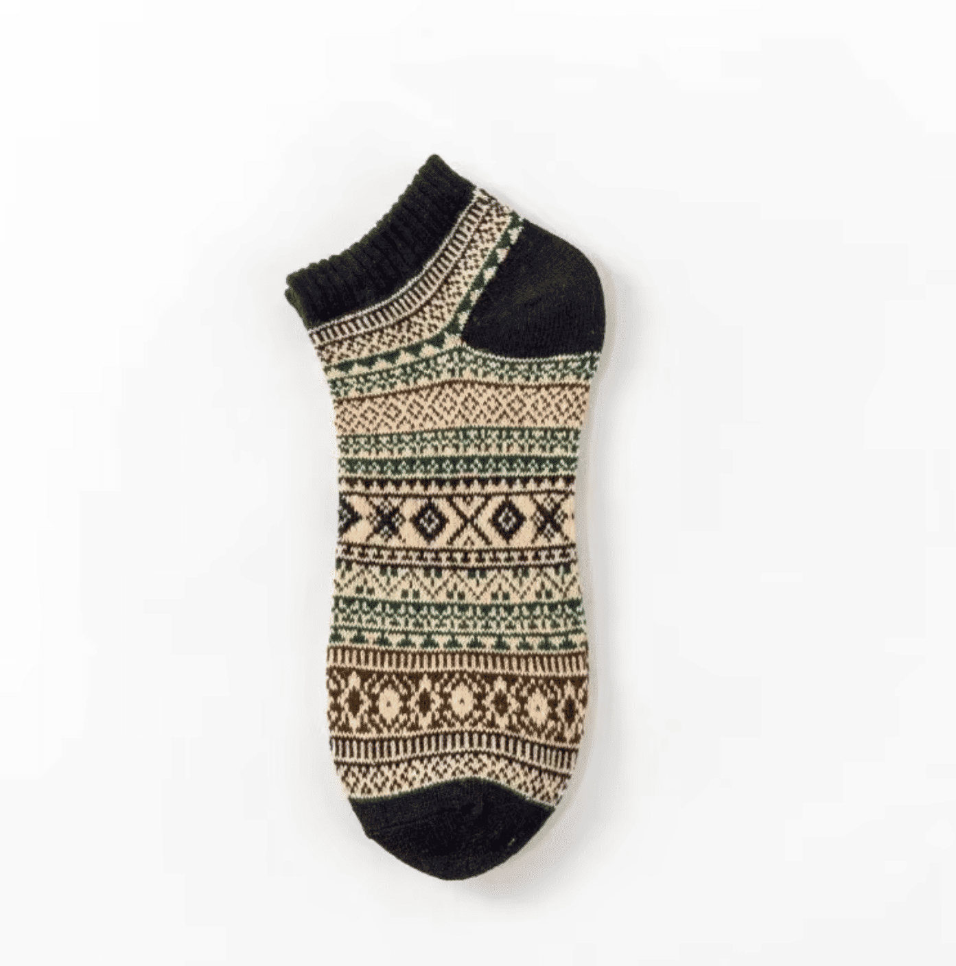 5-Pack Vintage Ethnic Tribal Patterned Warm Cotton Ankle Socks for Men & Women