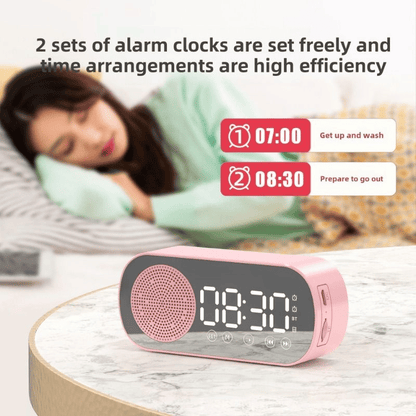 Premium Multifunctional Mirror Bluetooth Speaker, Digital Clock, High Volume, Smart Portable Audio