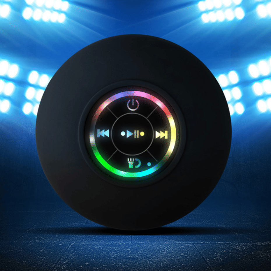IPX4 Waterproof Mini LED Bathroom Speaker, USB Charging, 5.0 Surround Sound