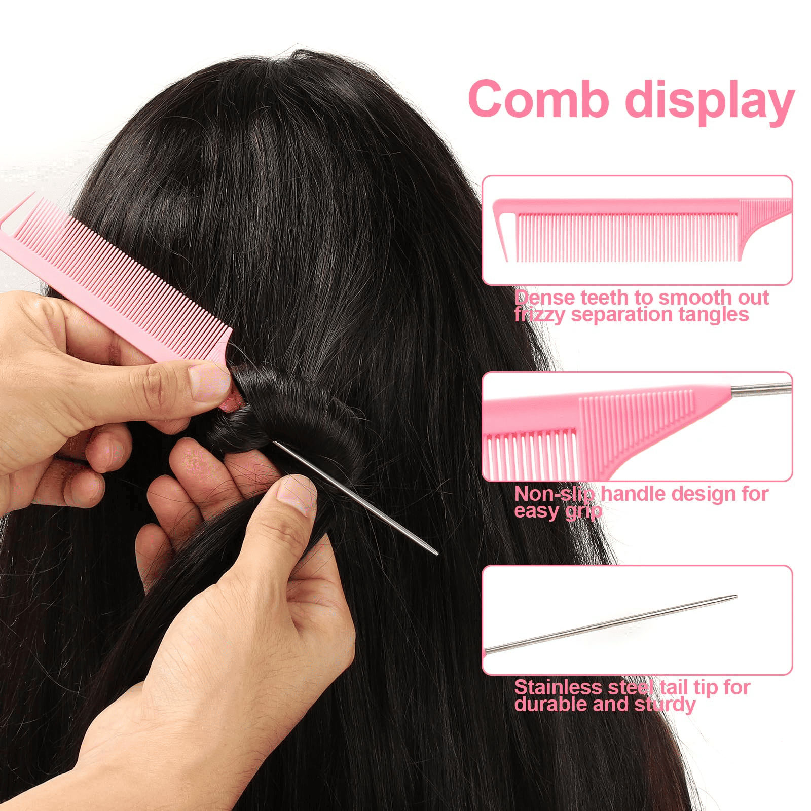 Professional 12-Piece Hair Styling Kit: Combs, Spray Bottle, Scalp Massager, Brushes