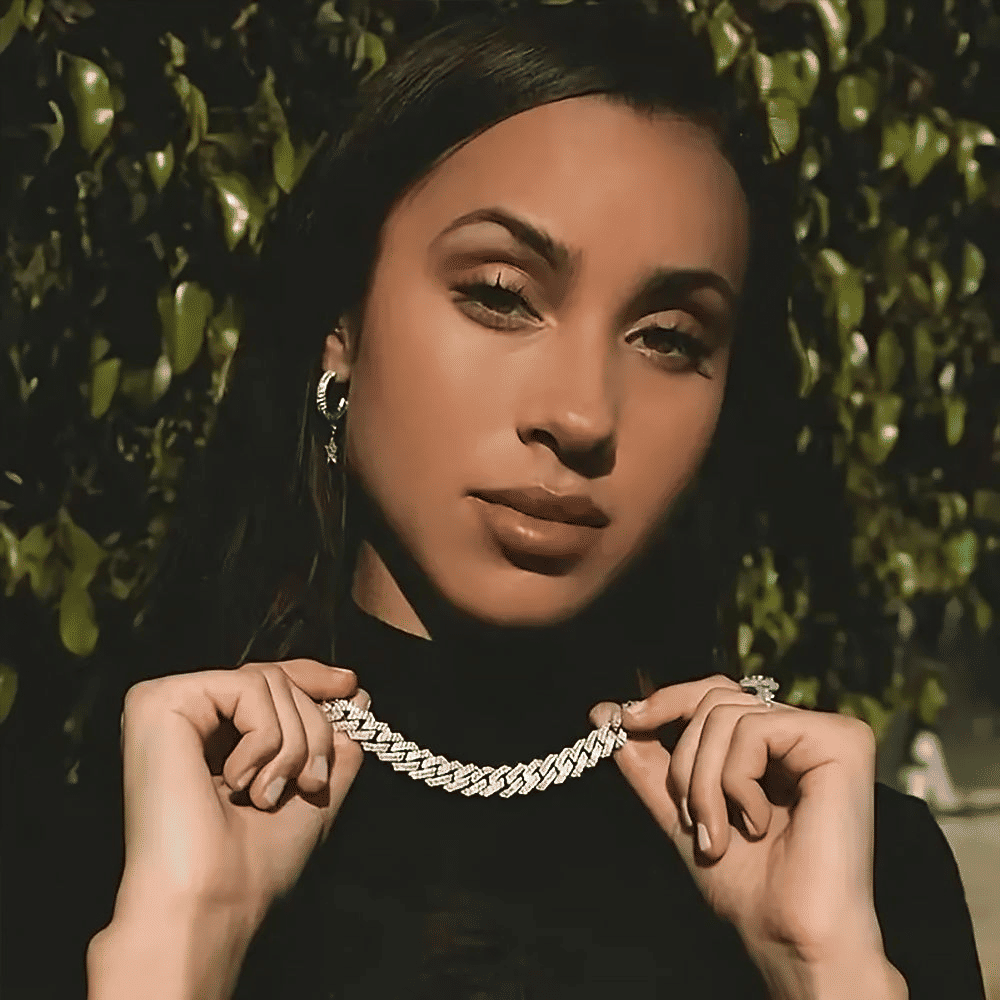 Men's Iced Miami Cuban Link Chain Necklace - Prong Faux Diamond Hip Hop Silver