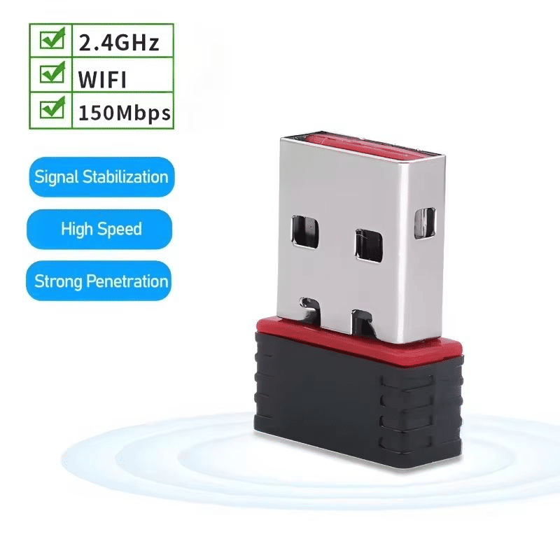 Compact USB 2.0 Wireless WiFi Adapter 150Mbps for PC Desktop Laptop