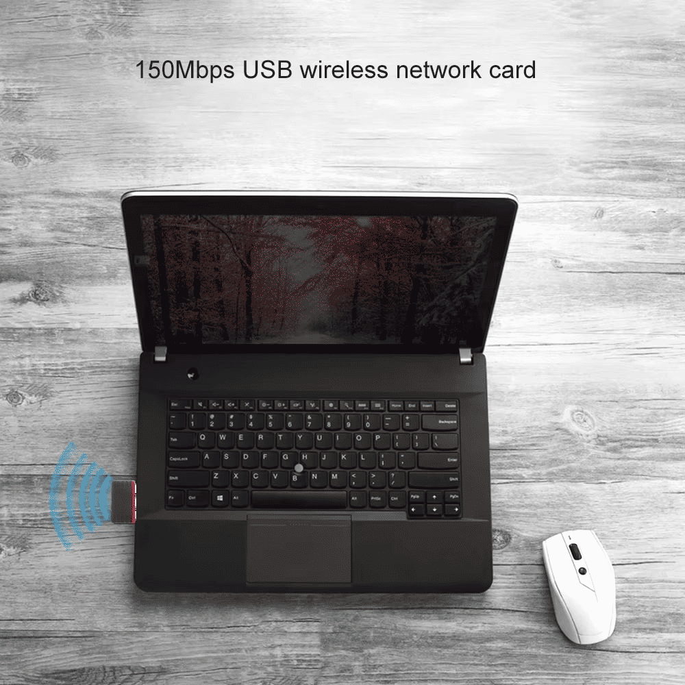 Compact USB 2.0 Wireless WiFi Adapter 150Mbps for PC Desktop Laptop