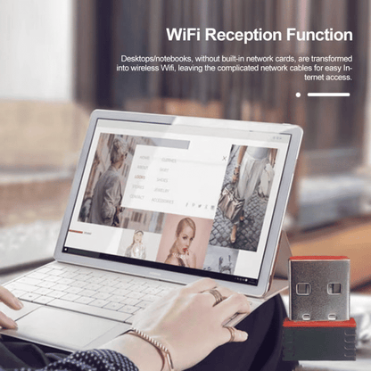 Compact USB 2.0 Wireless WiFi Adapter 150Mbps for PC Desktop Laptop