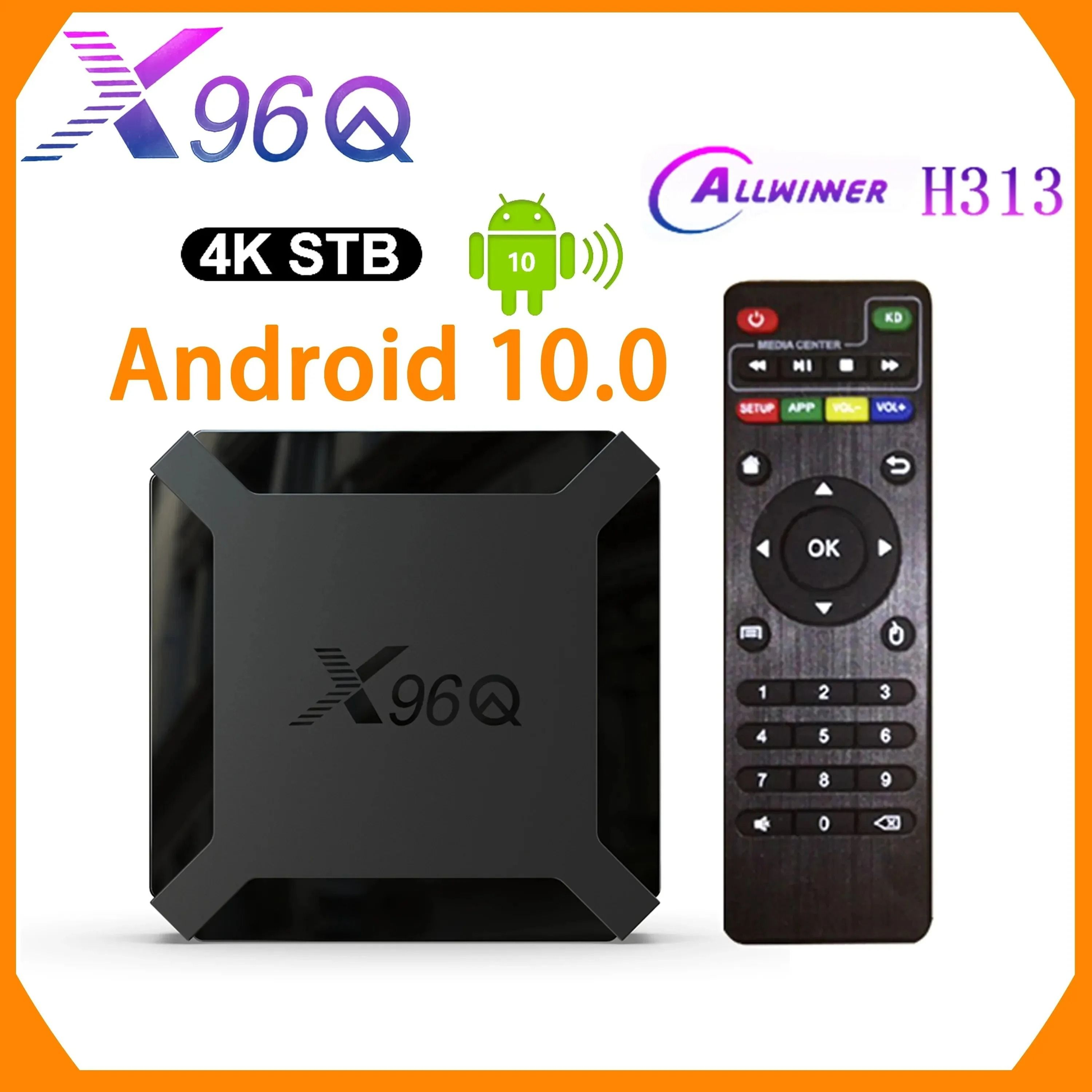 X96Q Smart TV Box, Android 10, 4K HDR10, Quad Core, 2GB RAM