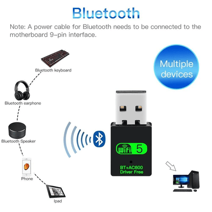 Universal High-Speed USB WiFi 6 AX900 Dual-Band Bluetooth 5.3 Adapter Dongle